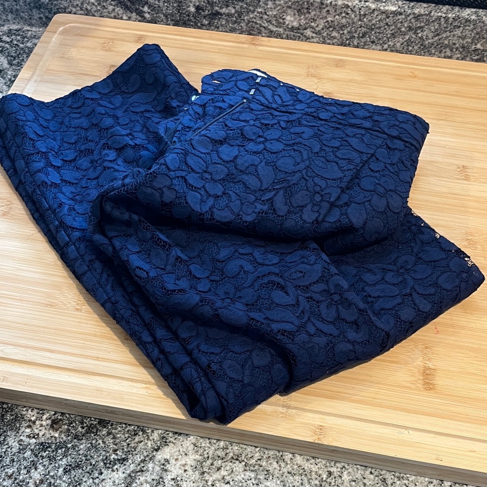 J. Crew Midnight Blue Lace Trousers